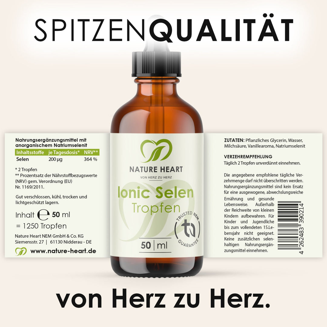 Nature Heart Nahrungsergänzungsmittel Ionic Selen Tropfen
