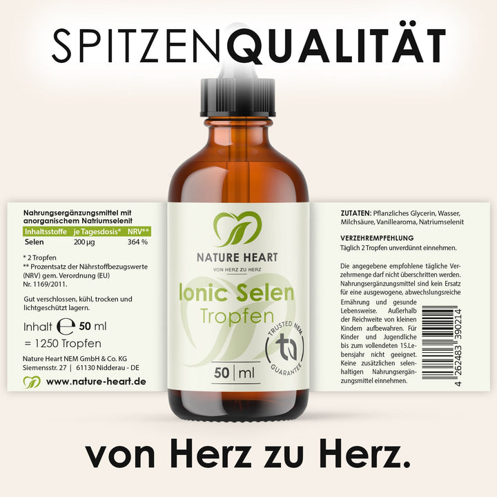 Nature Heart Nahrungsergänzungsmittel Ionic Selen Tropfen