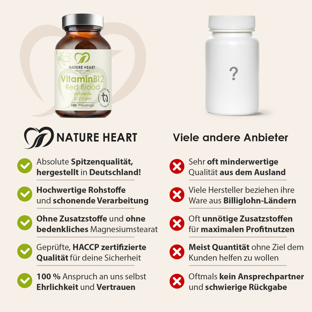 Nature Heart Nahrungsergänzungsmittel Vitamin B12 Red Blood