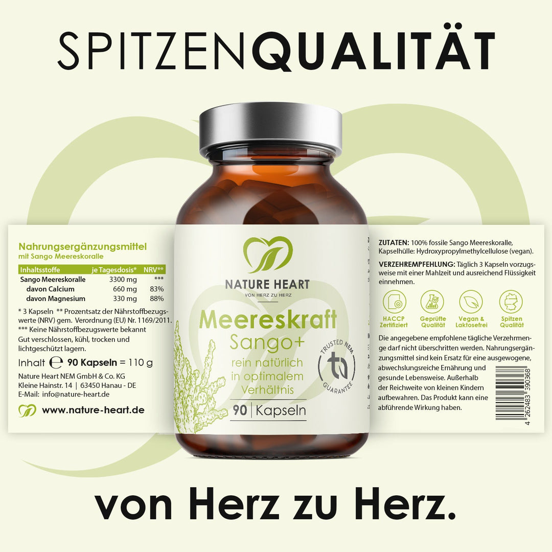Nature Heart Nahrungsergänzungsmittel Meereskraft Sango+