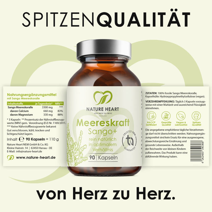 Nature Heart Nahrungsergänzungsmittel Meereskraft Sango+