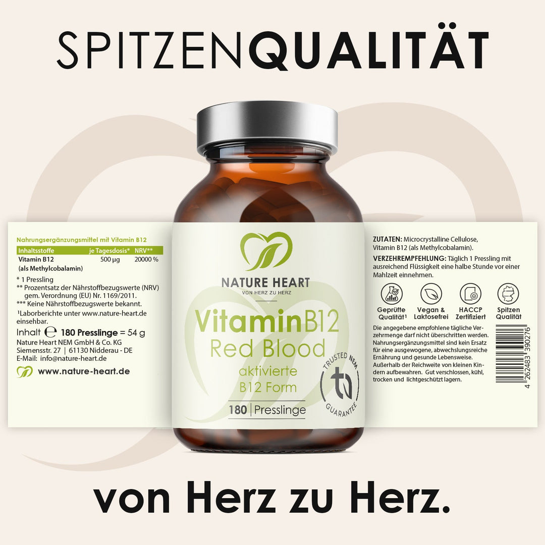 Nature Heart Nahrungsergänzungsmittel Vitamin B12 Red Blood