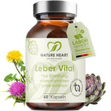 Nature Heart Nahrungsergänzungsmittel Leber Vital mit 9 Pflanzenextrakten
