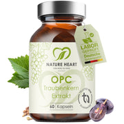 Nature Heart Nahrungsergänzungsmittel OPC Traubenkern Extrakt