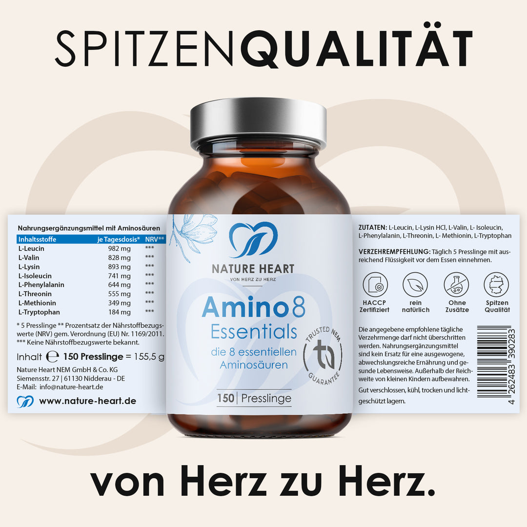 Nature Heart Nahrungsergänzungsmittel Amino 8 Essentials