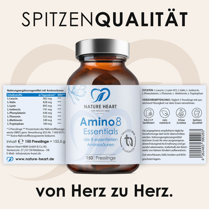 Nature Heart Nahrungsergänzungsmittel Amino 8 Essentials