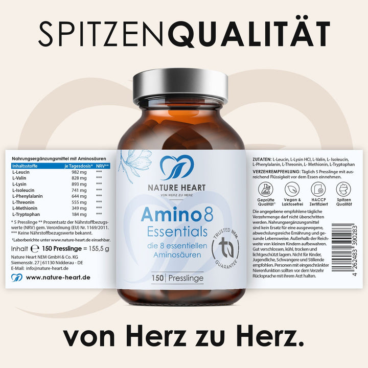 Nature Heart Nahrungsergänzungsmittel Amino 8 Essentials