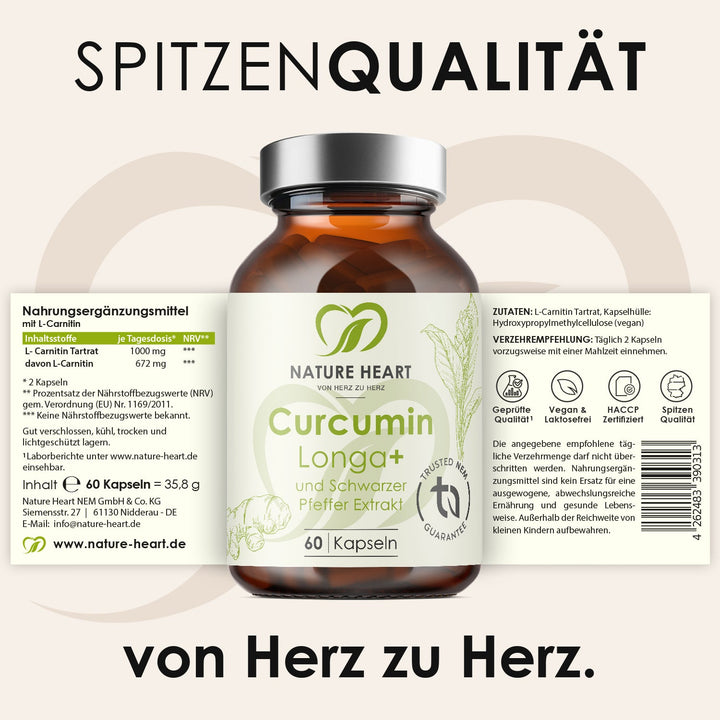 Nature Heart Nahrungsergänzungsmittel L-Carnitin Pro Energyze
