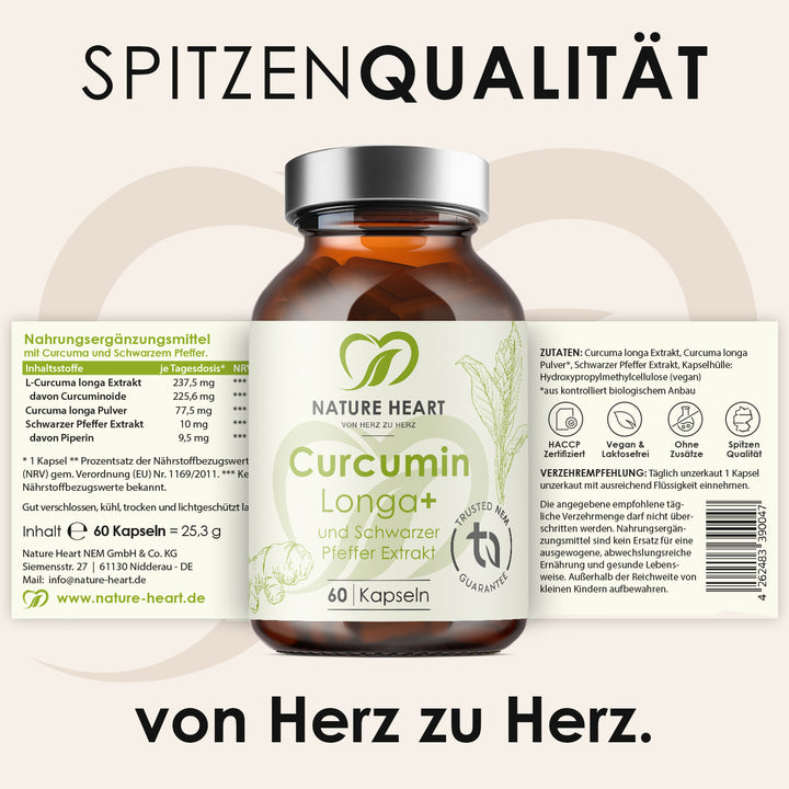 Nature Heart Nahrungsergänzungsmittel Curcumin Longa+