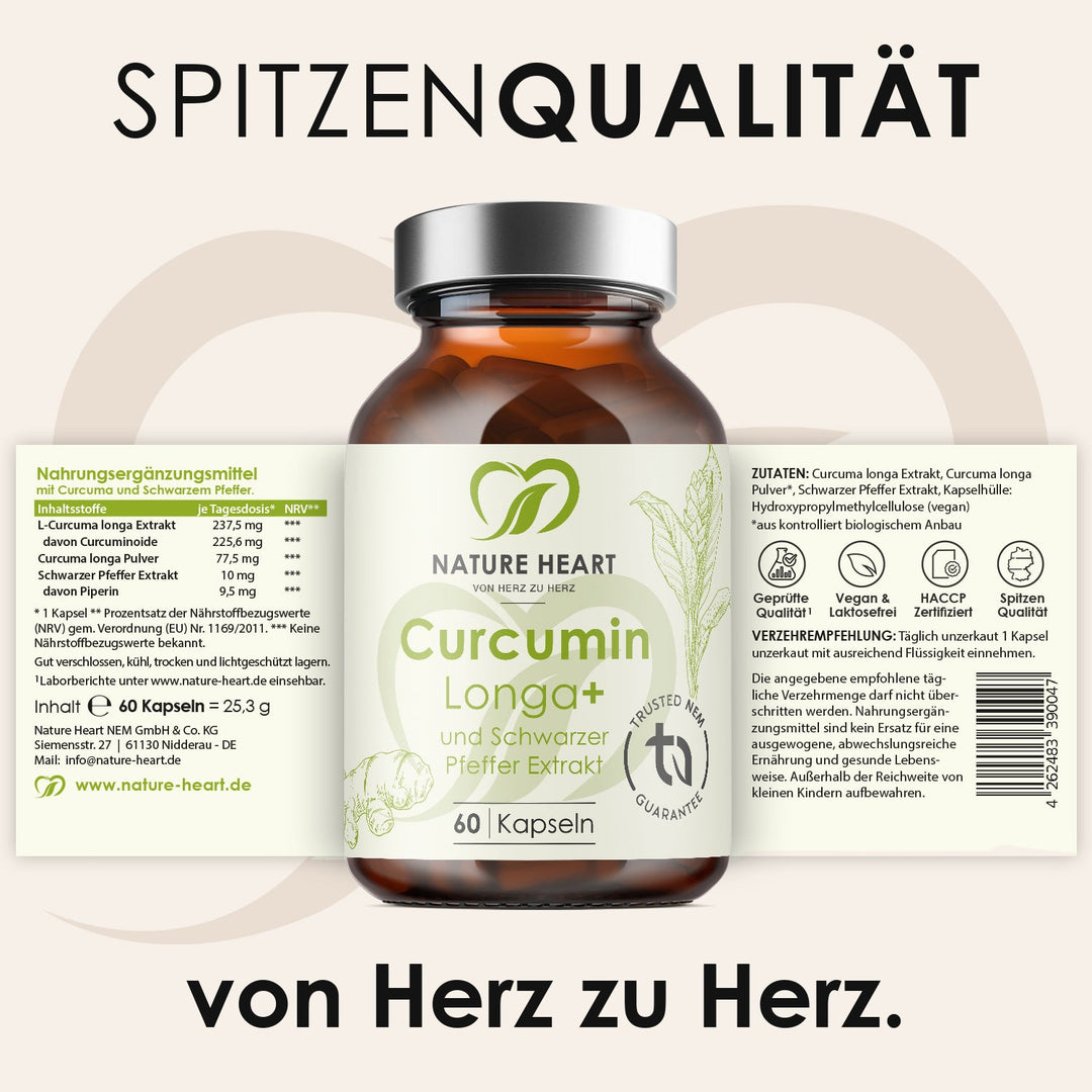Nature Heart Nahrungsergänzungsmittel Curcumin Longa+