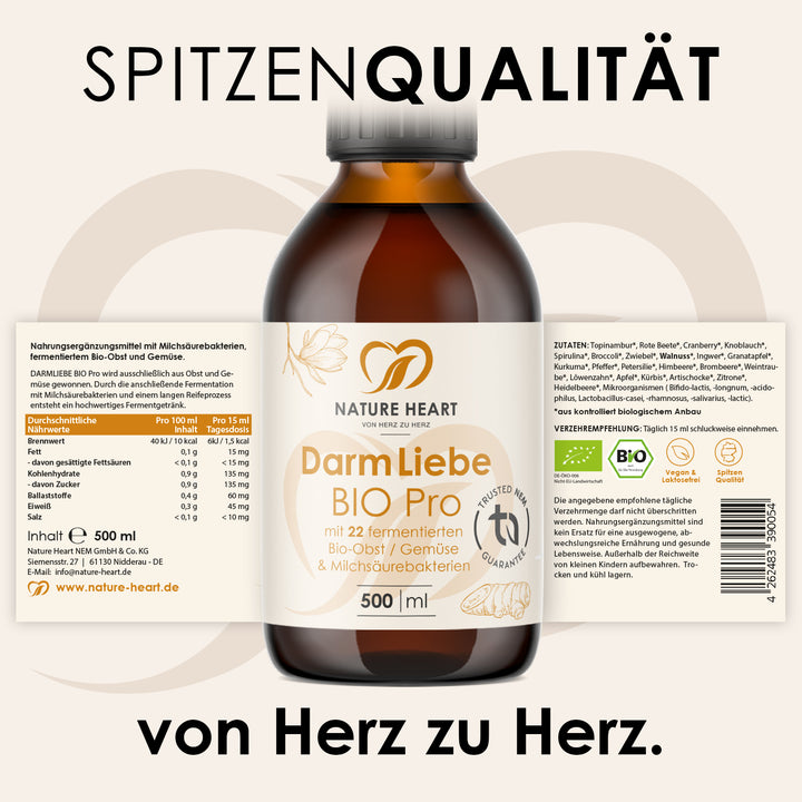Nature Heart Nahrungsergänzungsmittel Darm Liebe Bio Pro