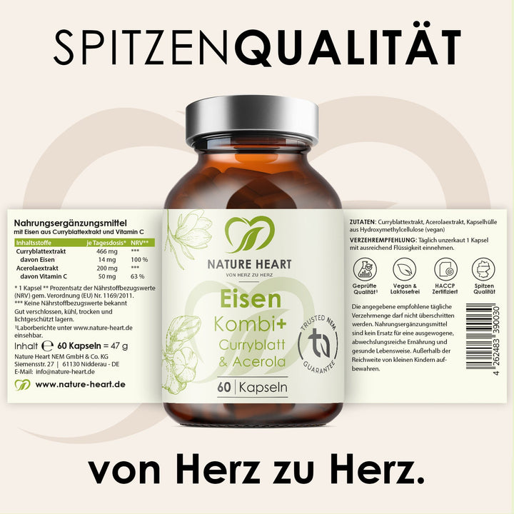 Nature Heart Nahrungsergänzungsmittel Eisen Kombi+