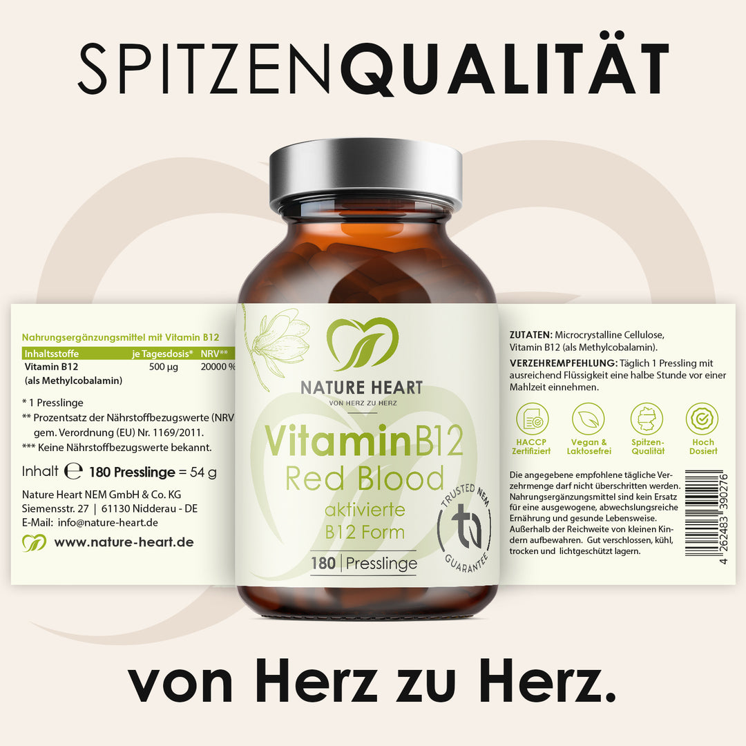 Nature Heart Nahrungsergänzungsmittel Vitamin B12 Red Blood