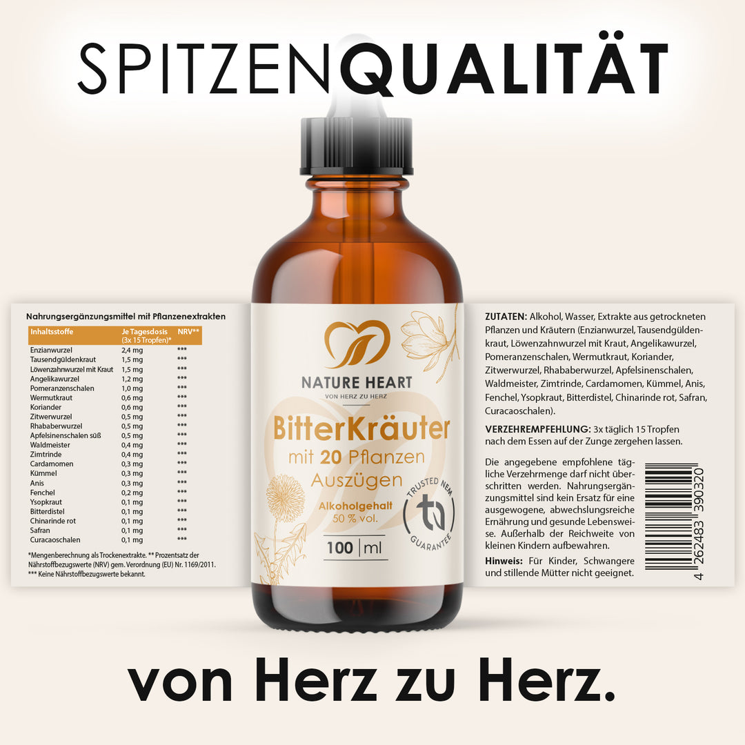 Nature Heart Kräuter-Komplex BitterKräuter - Bitterstoffe Tropfen