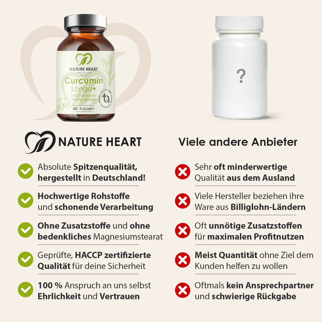 Nature Heart Nahrungsergänzungsmittel Curcumin Longa+