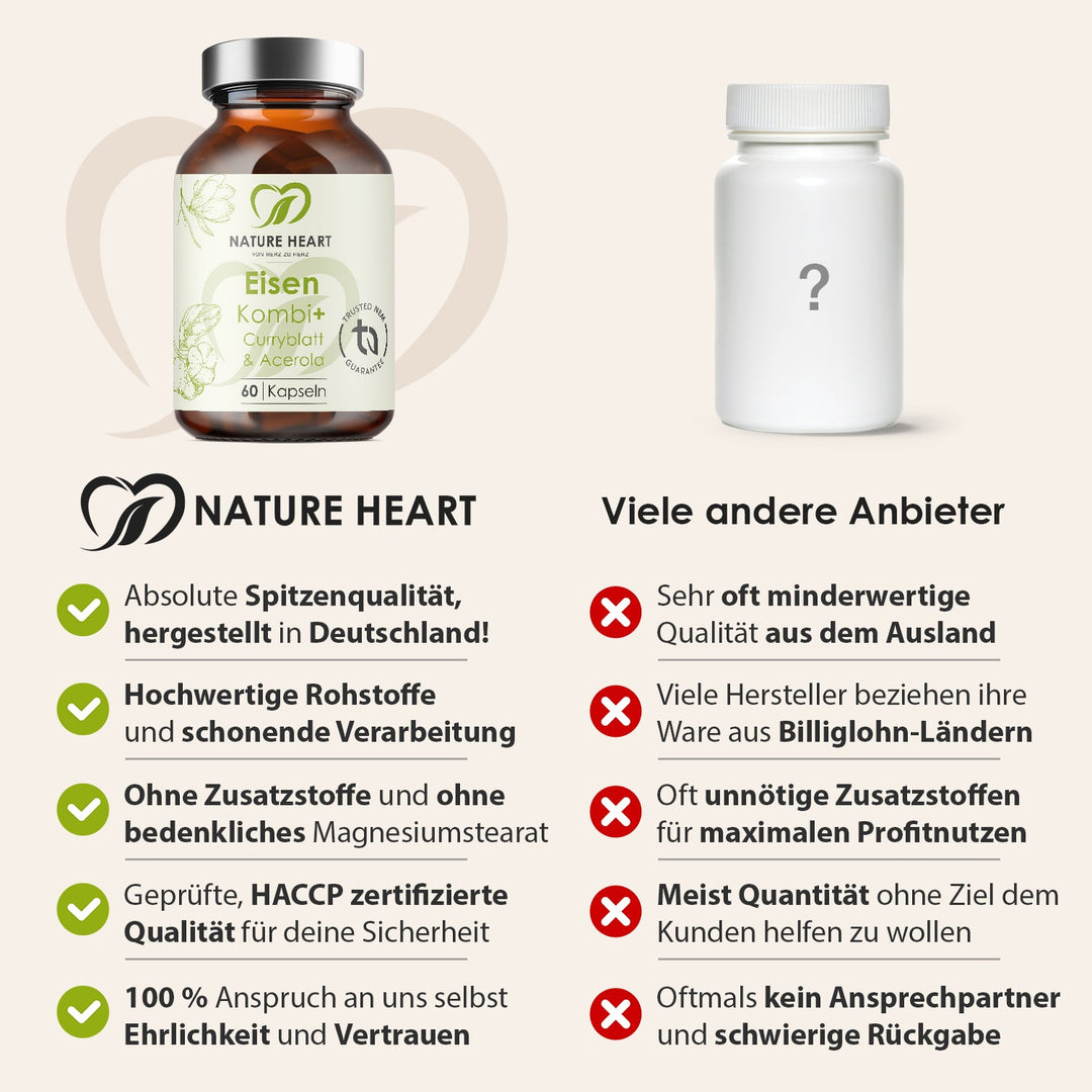 Nature Heart Nahrungsergänzungsmittel Eisen Kombi+