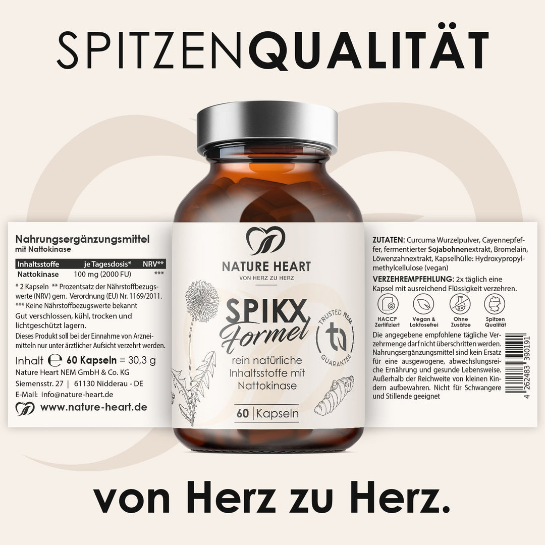Nature Heart Nahrungsergänzungsmittel SpikX Formel | limitiert