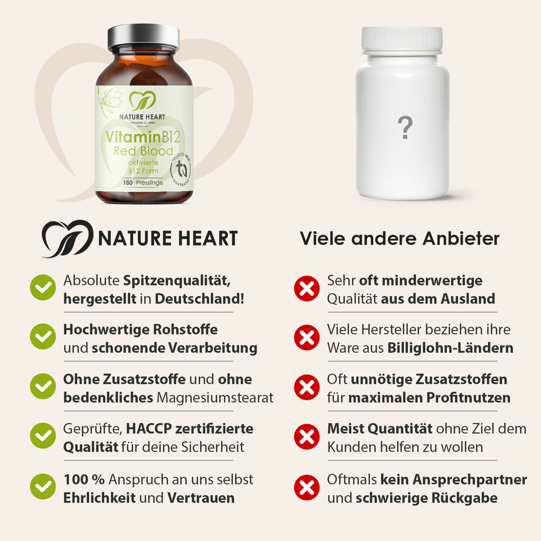 Nature Heart Nahrungsergänzungsmittel Vitamin B12 Red Blood