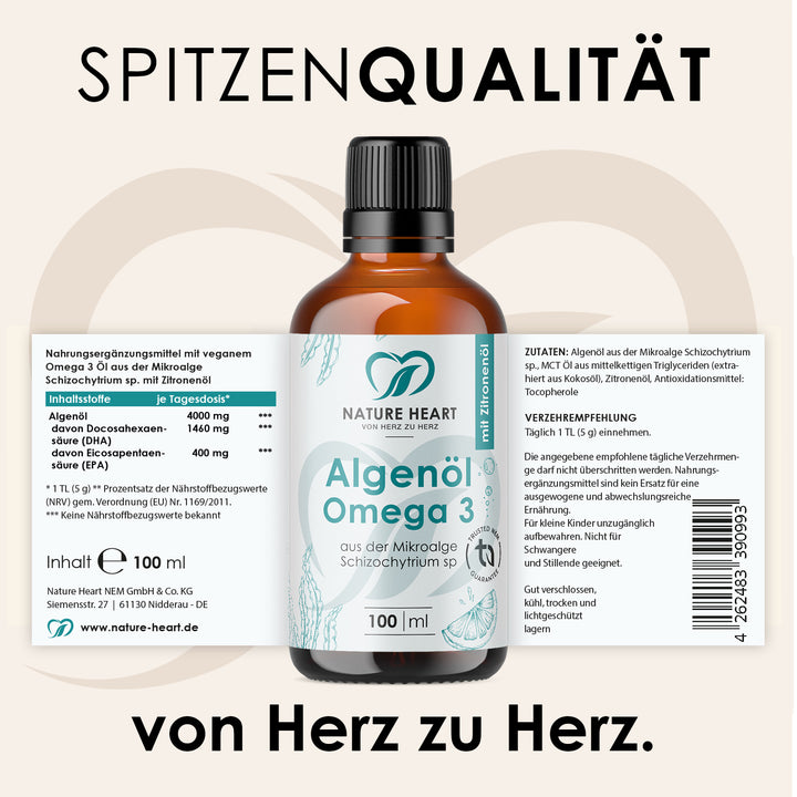 Nature Heart Fettsäuren Algenöl Omega 3
