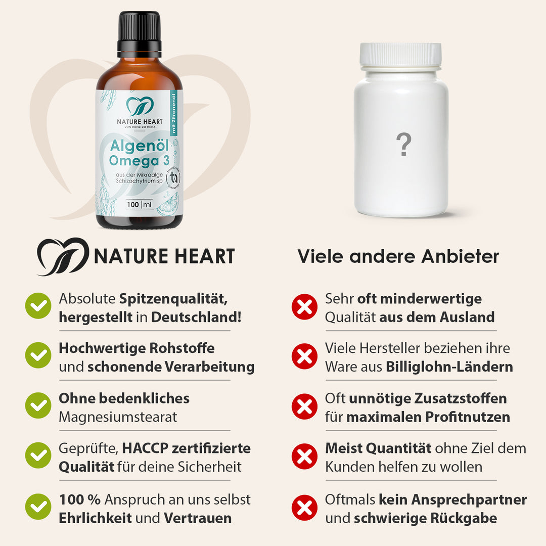 Nature Heart Fettsäuren Algenöl Omega 3
