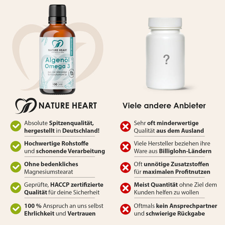 Nature Heart Fettsäuren Algenöl Omega 3