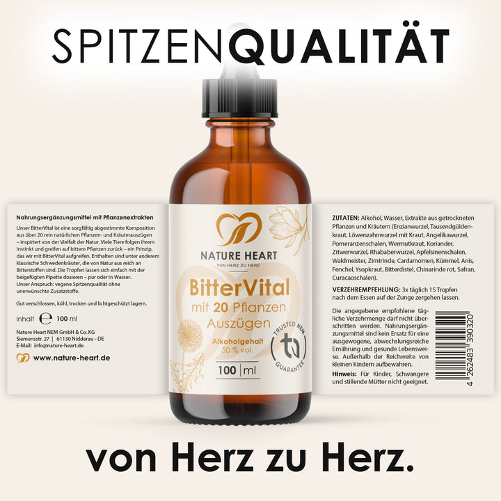 Nature Heart Nahrungsergänzungsmittel BitterVital - Bitterstoffe Tropfen