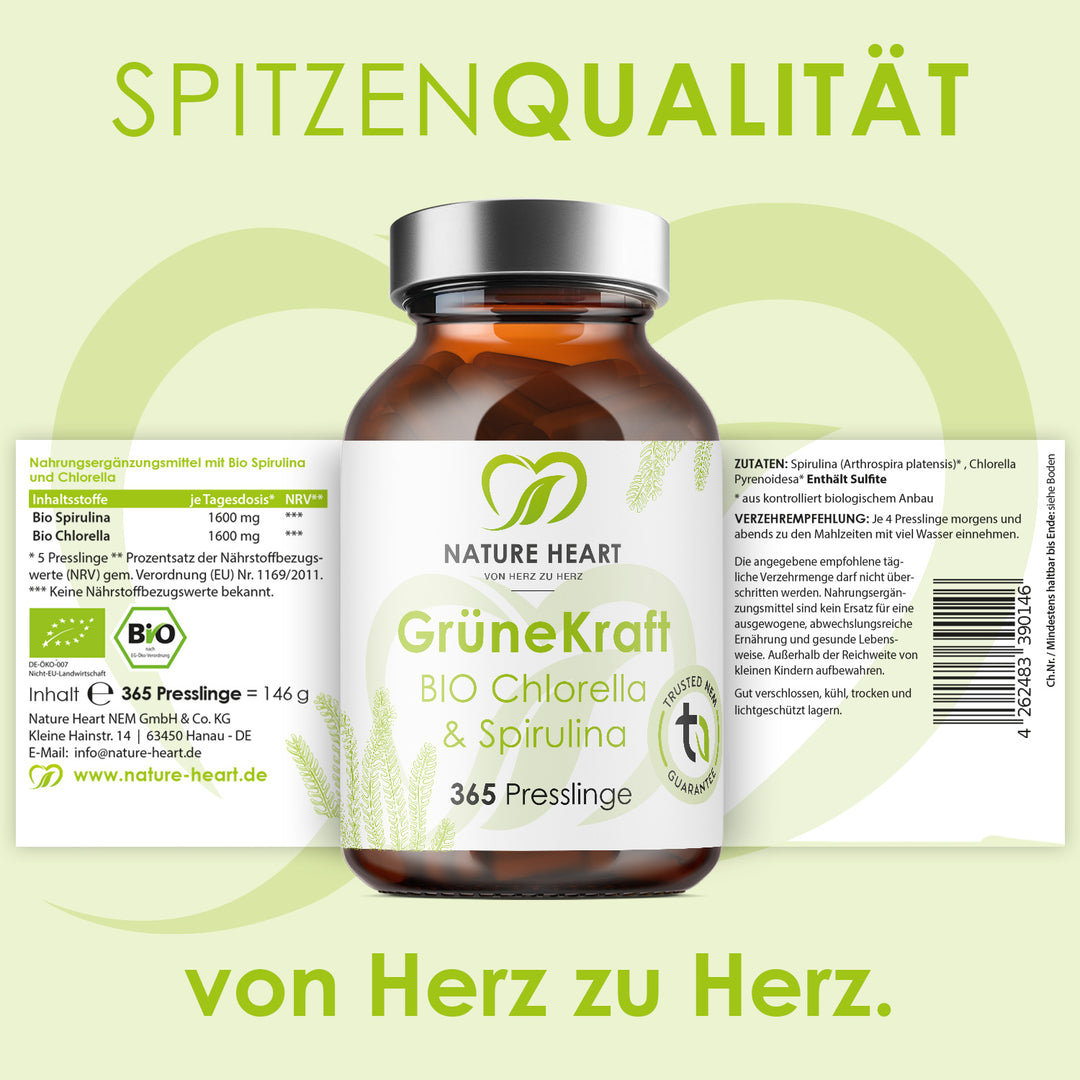 Grüne Kraft - Bio Chlorella & Spirulina