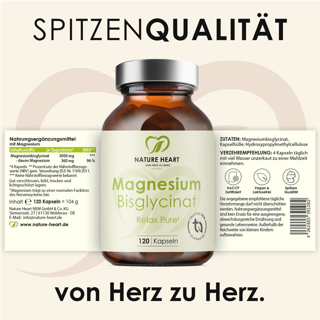 Nature Heart Mineralstoffe Magnesium Bisglycinat