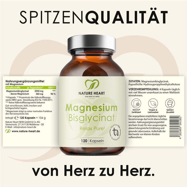 Nature Heart Mineralstoffe Magnesium Bisglycinat