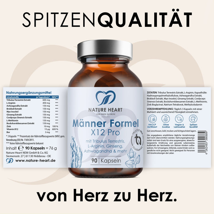 Nature Heart Nahrungsergänzungsmittel Männer Formel X12 Pro