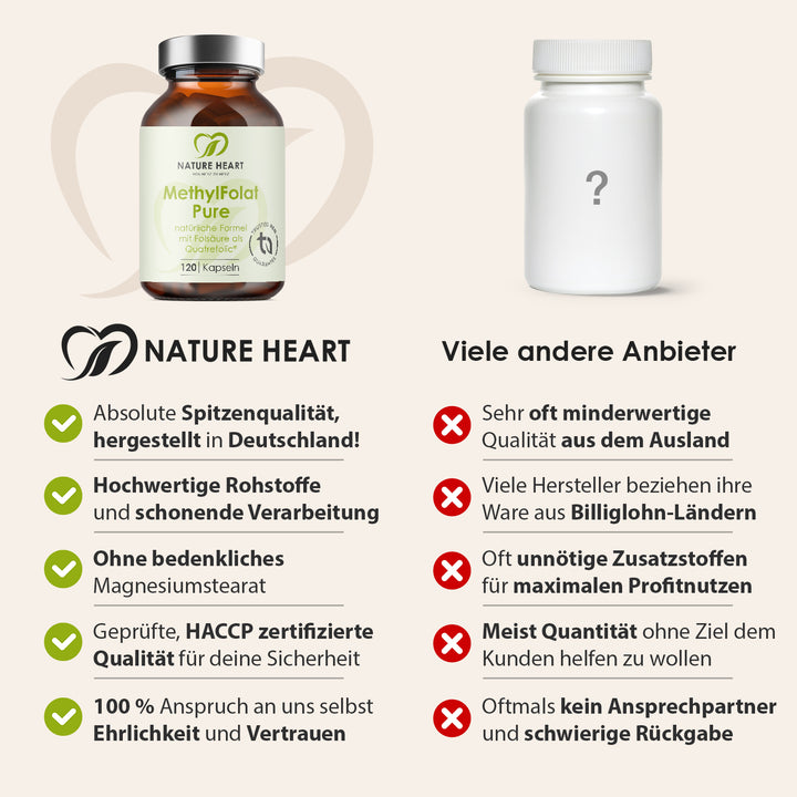 Nature Heart Mikronährstoff-Komplex Methyl Folat Pure