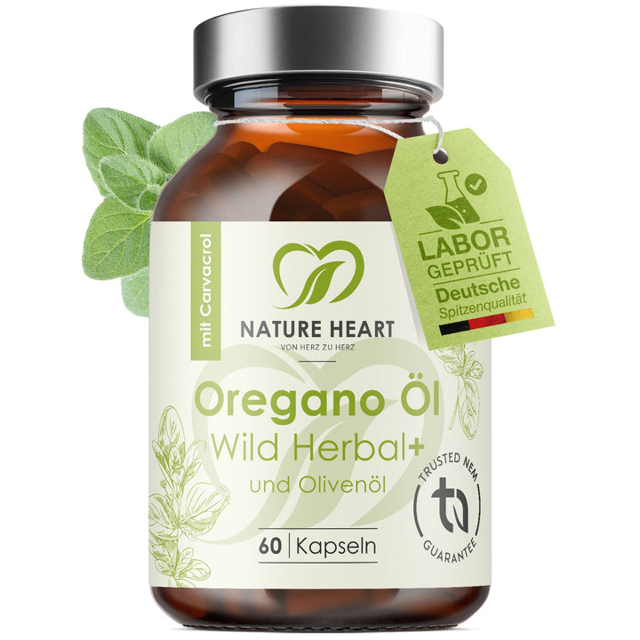 Nature Heart Nahrungsergänzungsmittel Oregano Öl Wild Herbal+
