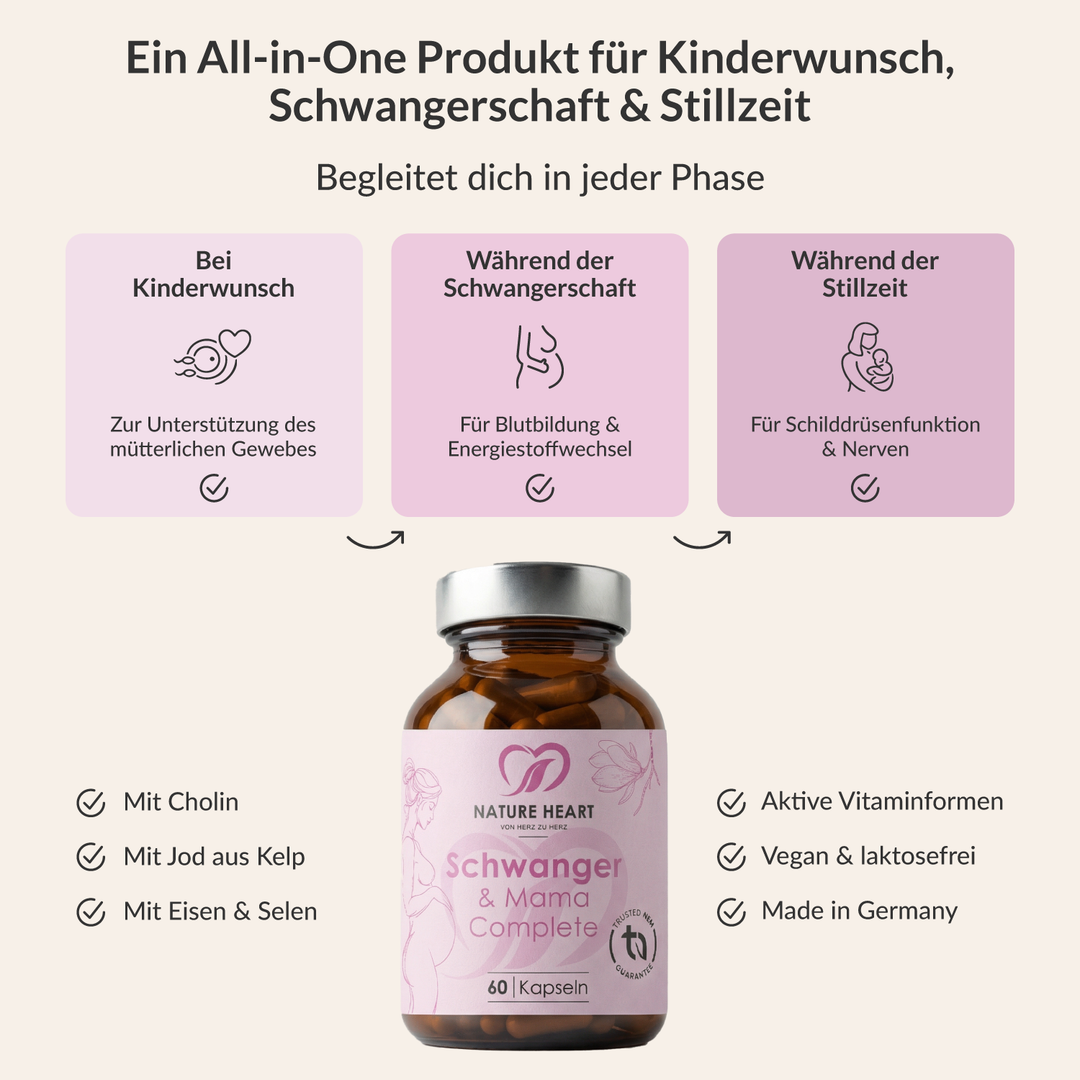 Nature Heart Nahrungsergänzungsmittel Schwanger & Mama Complete