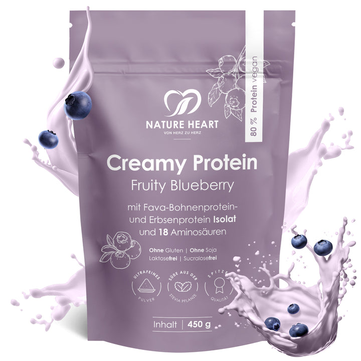 Nature Heart Proteinpulver Creamy Protein Fruity Blueberry
