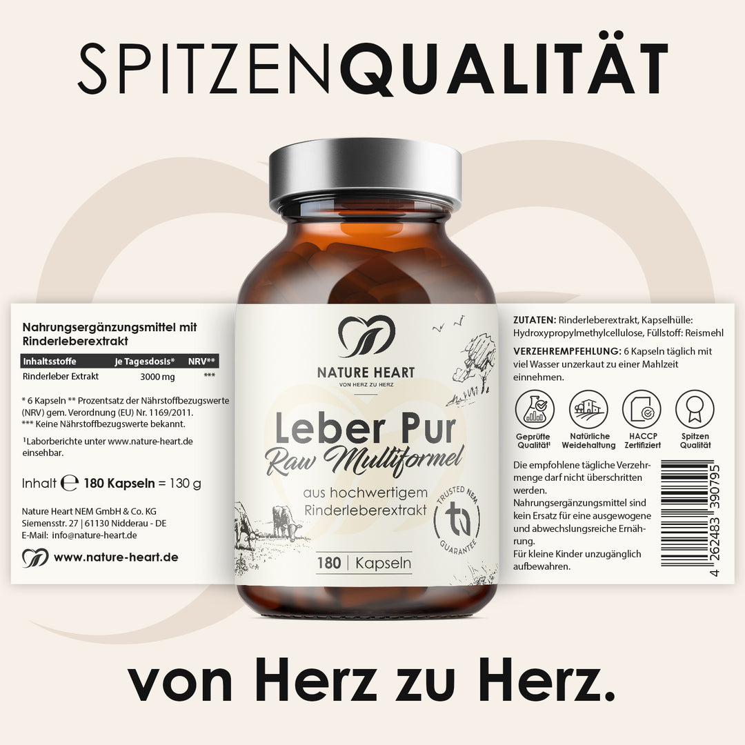 Nature Heart Mikronährstoff-Komplex Leber Pur - Raw Multiformel
