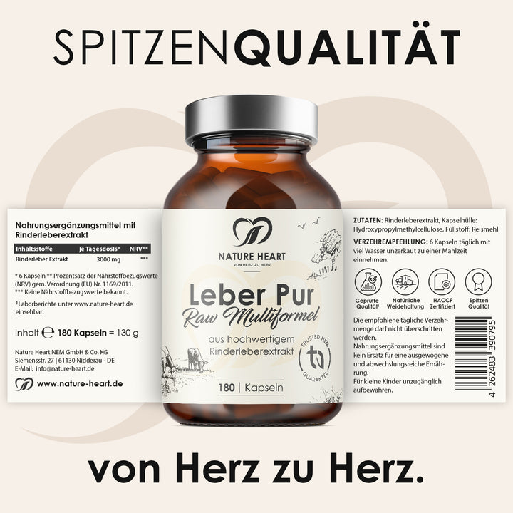 Nature Heart Mikronährstoff-Komplex Leber Pur - Raw Multiformel