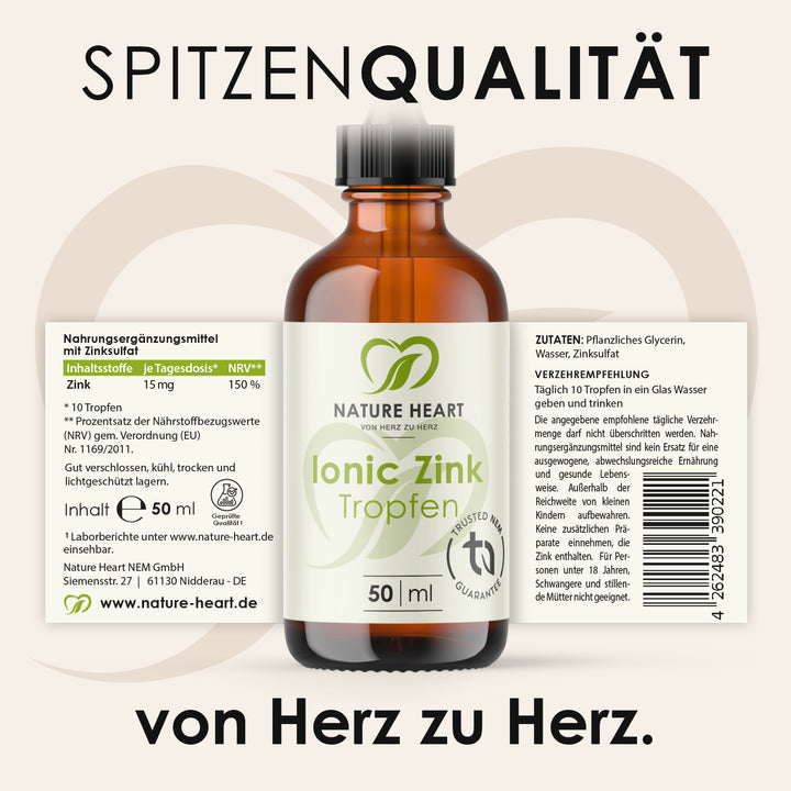 Nature Heart Mineralstoffe Ionic Zink Tropfen