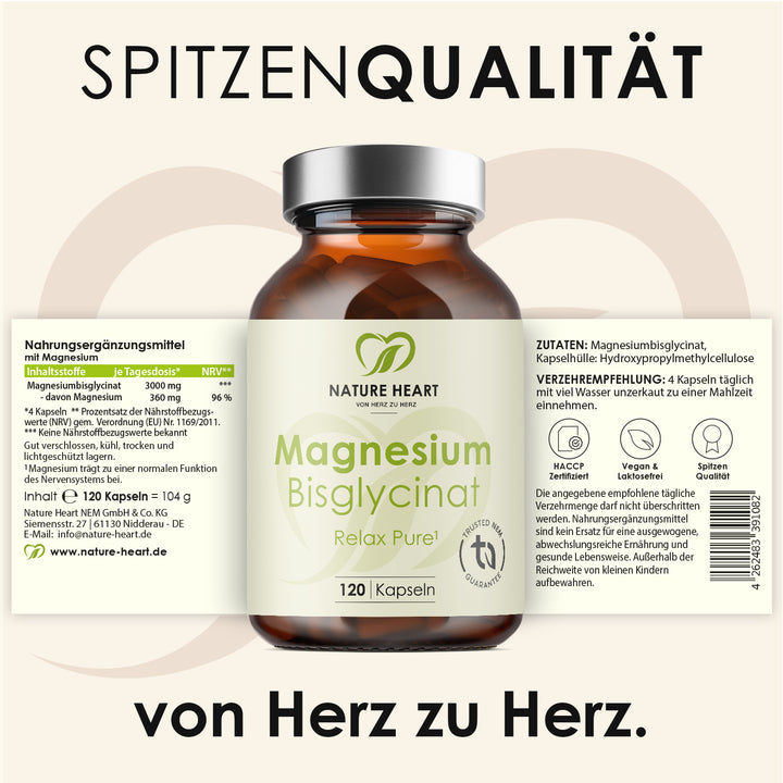 Nature Heart Mineralstoffe Magnesium Bisglycinat