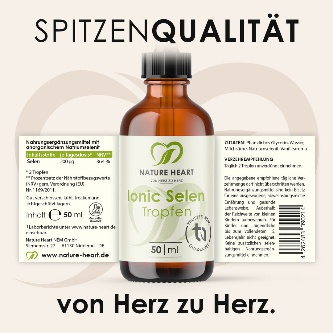 Nature Heart Mineralstoffe Ionic Selen Tropfen