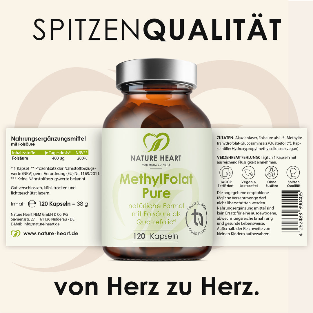 Nature Heart Mikronährstoff-Komplex Methyl Folat Pure