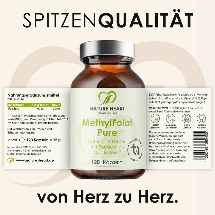 Nature Heart Mikronährstoff-Komplex Methyl Folat Pure