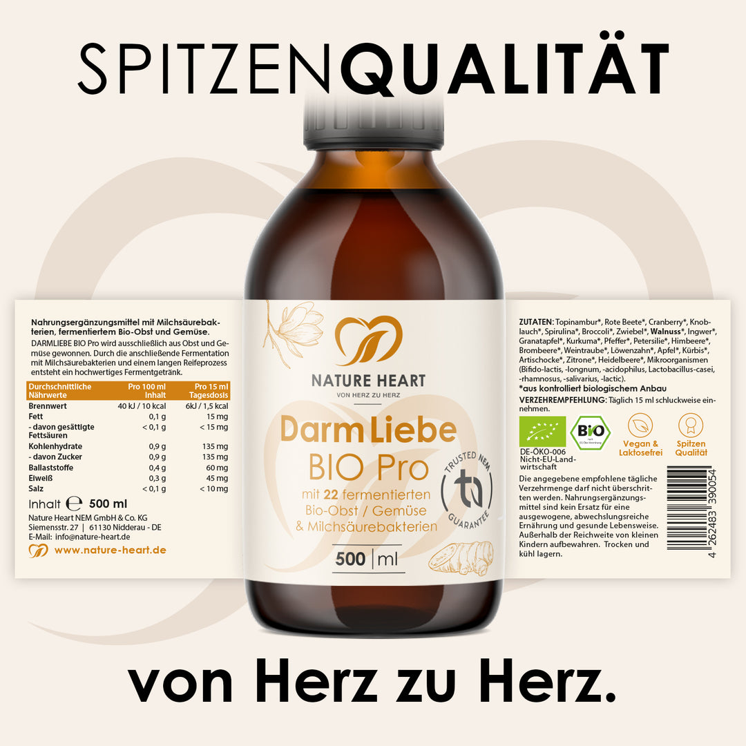 Nature Heart Bakterienkulturen Darm Liebe Bio Pro