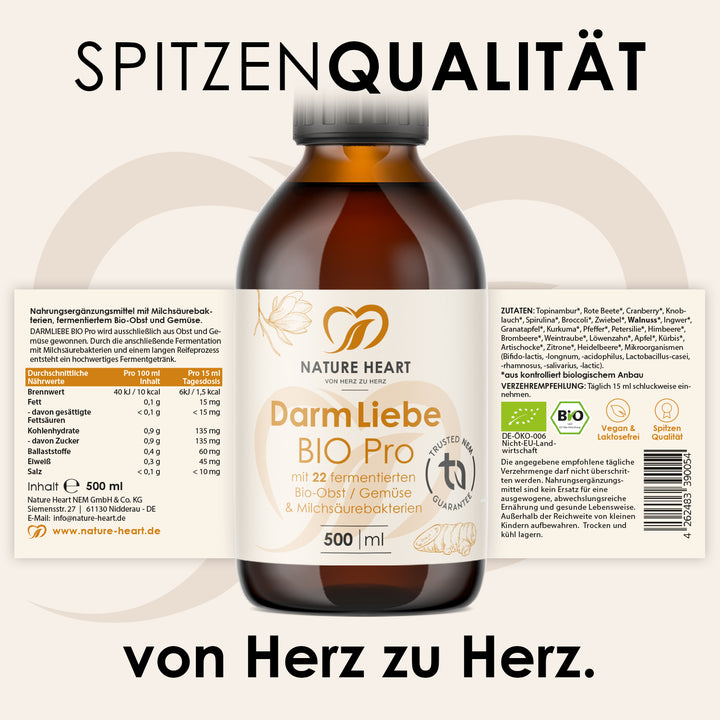Nature Heart Bakterienkulturen Darm Liebe Bio Pro