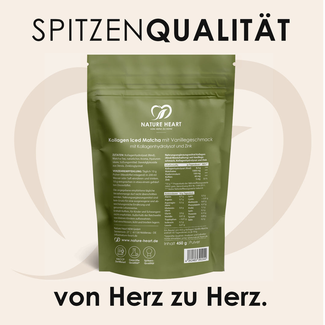 Nature Heart Kollagen Kollagen Iced Matcha