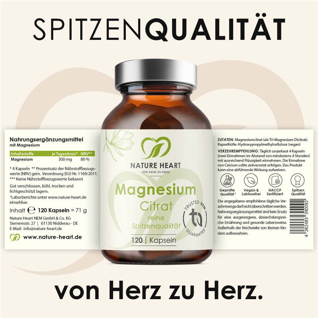 Nature Heart Mineralstoffe Magnesium Citrat