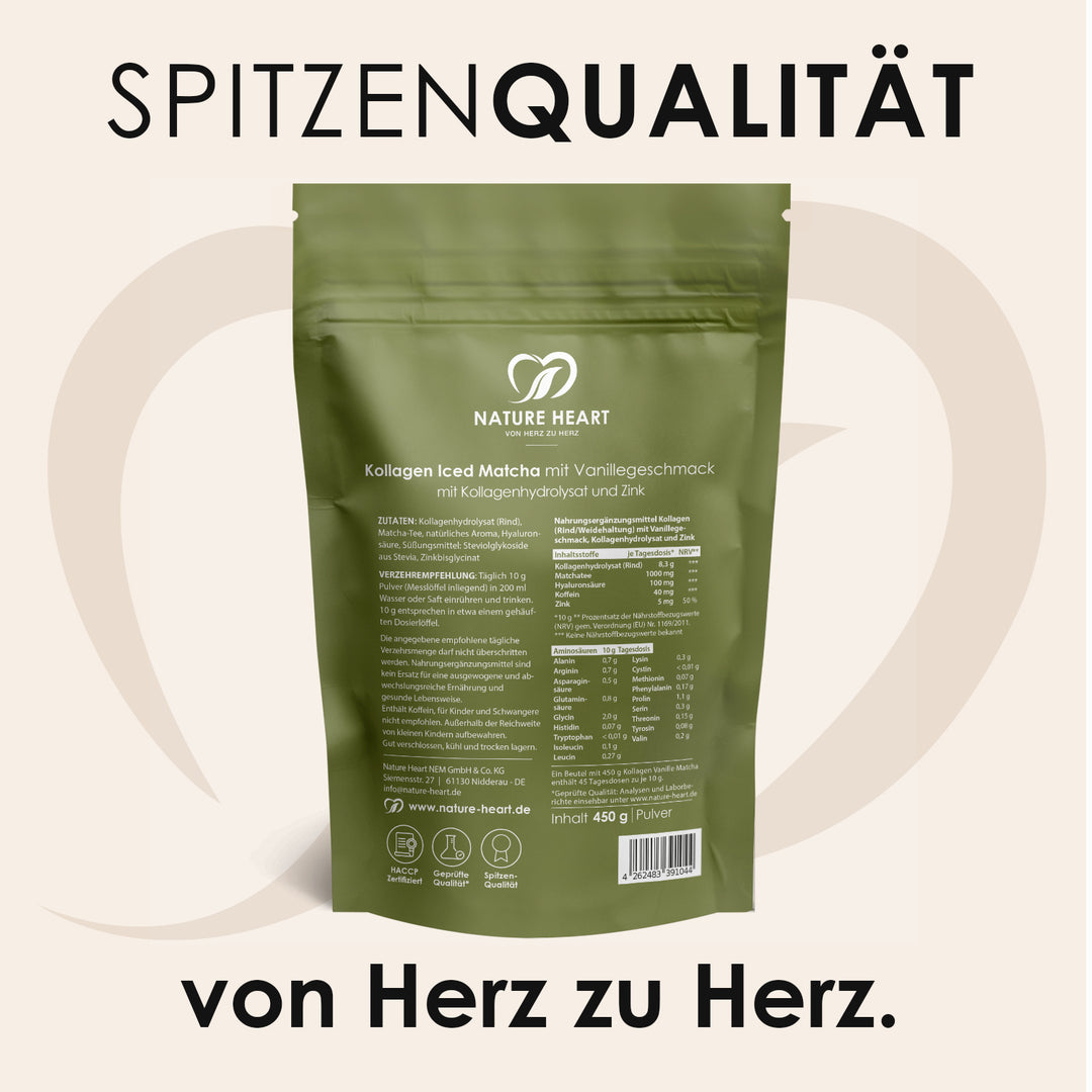 Nature Heart Kollagen Kollagen Iced Matcha