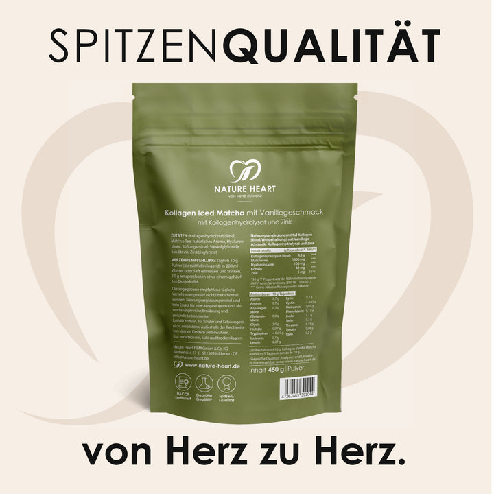 Nature Heart Kollagen Kollagen Iced Matcha