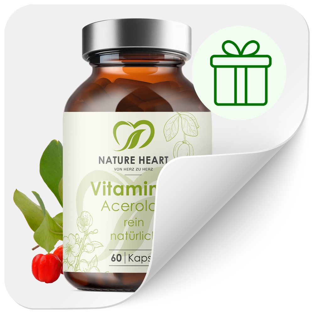 Nature Heart Nahrungsergänzungsmittel DEIN GESCHENK 🎁 Vitamin C Acerola+