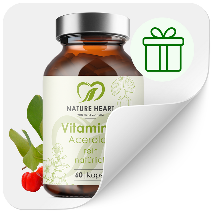 Nature Heart Nahrungsergänzungsmittel DEIN GESCHENK 🎁 Vitamin C Acerola+