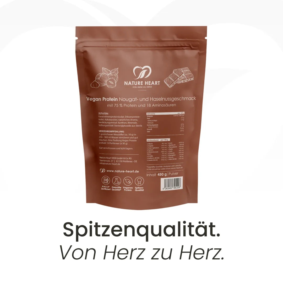 Nature Heart Proteinpulver Creamy Protein Nougat-Haselnuss